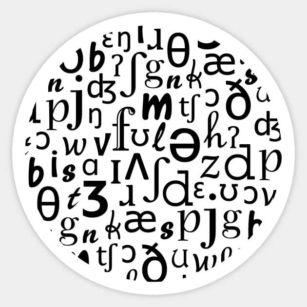 English Phonetic Sounds  Linguistics (White) Sticker by gillianembers